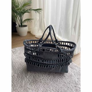 ビューティフルピープル(beautiful people)のKONBU knit shopping basket bag L(トートバッグ)