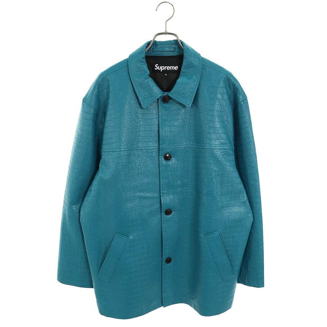 Supreme(シュプリーム)のシュプリーム  22SS  Faux Croc Car Coat クロコ型押しフェイクレザーカーコート メンズ XL メンズのジャケット/アウター(その他)の商品写真