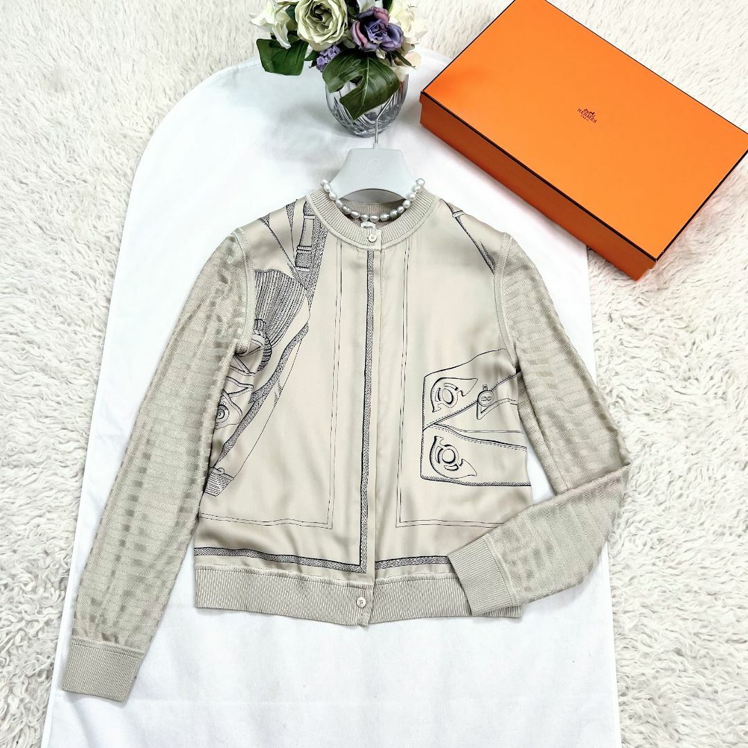 Hermes(エルメス)の★HERMES★極美品★シルク★ツイルレーヌ★ブルゾン★ジャケット レディースのジャケット/アウター(ブルゾン)の商品写真