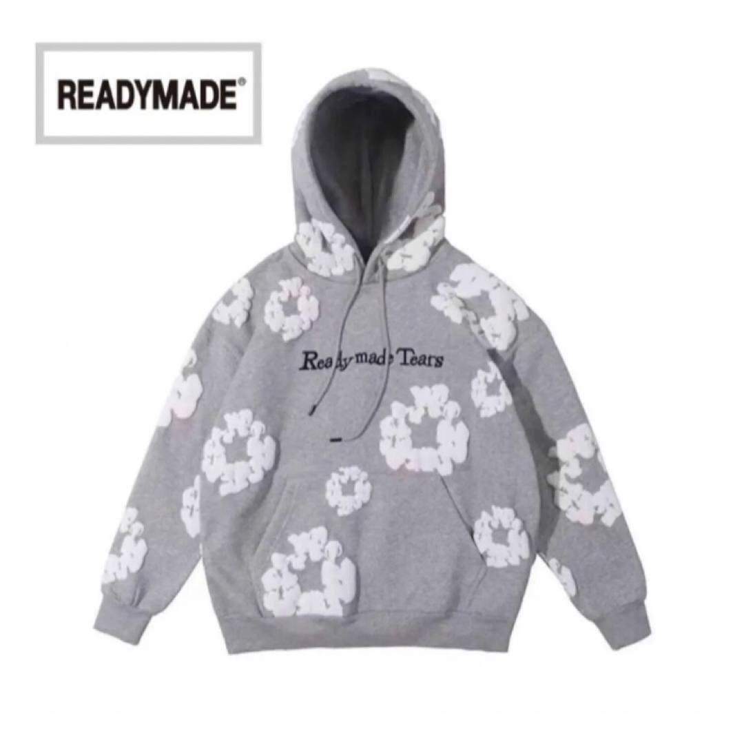 READYMADE(レディメイド)の▲ ready made レディメイド　パーカー　グレー　フラワー レディースのトップス(パーカー)の商品写真