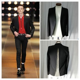 サンローラン(Saint Laurent)のSAINT RAURENT PARIS サンローラン  チェーン付きジャケット(テーラードジャケット)