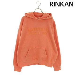 フィアオブゴッド(FEAR OF GOD)のフォグ  ESSENTIALS HOODIE CORAL フロッキーロゴパーカー メンズ XL(パーカー)