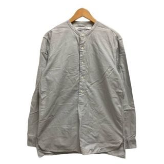 ユニクロ(UNIQLO)のユニクロ LEMAIRE カジュアルシャツ 綿 長袖 M スカイブルー メンズ(シャツ)