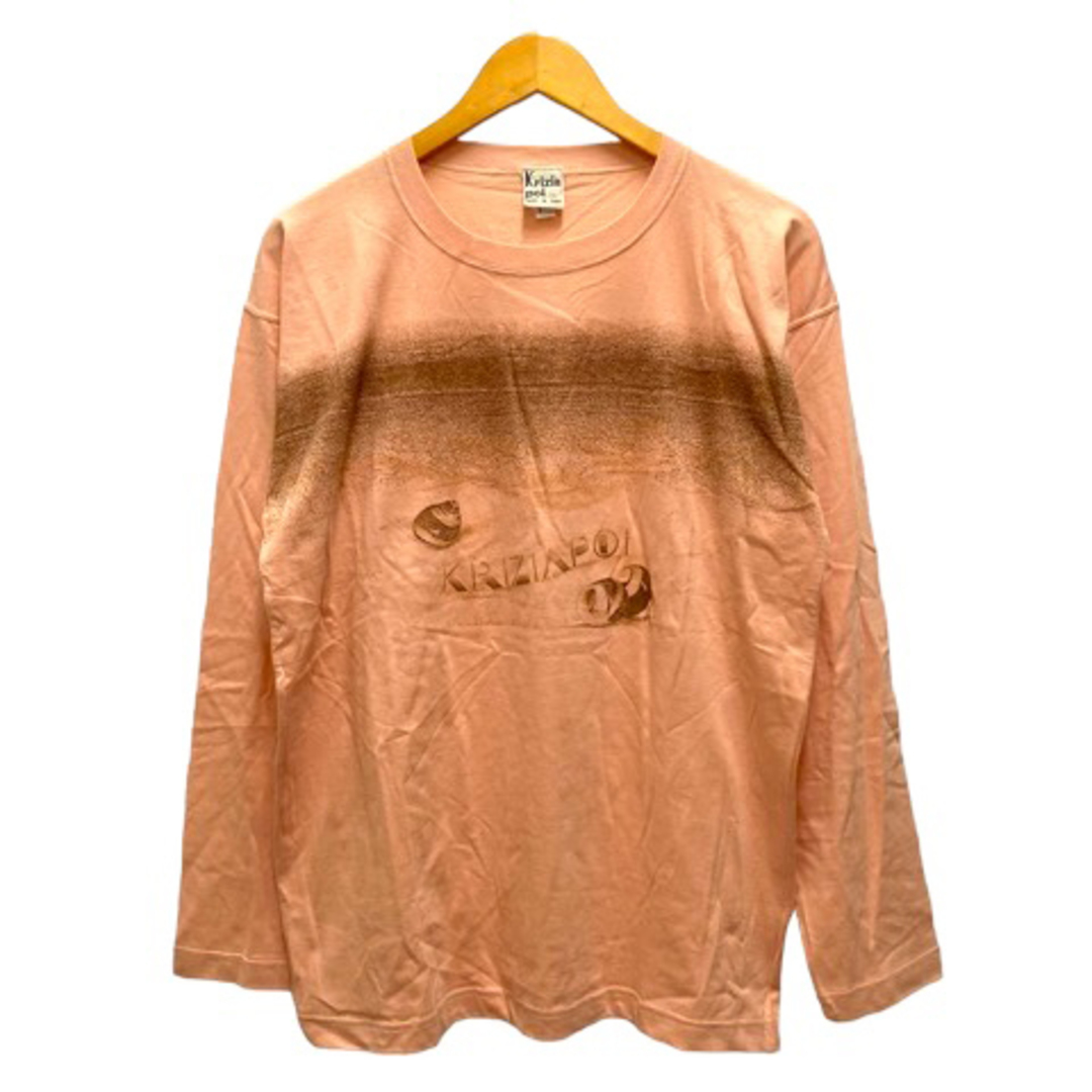 クリツィア ポイ Tシャツ コットン プリント ロゴ 長袖 42 オレンジ レディースのトップス(Tシャツ(長袖/七分))の商品写真