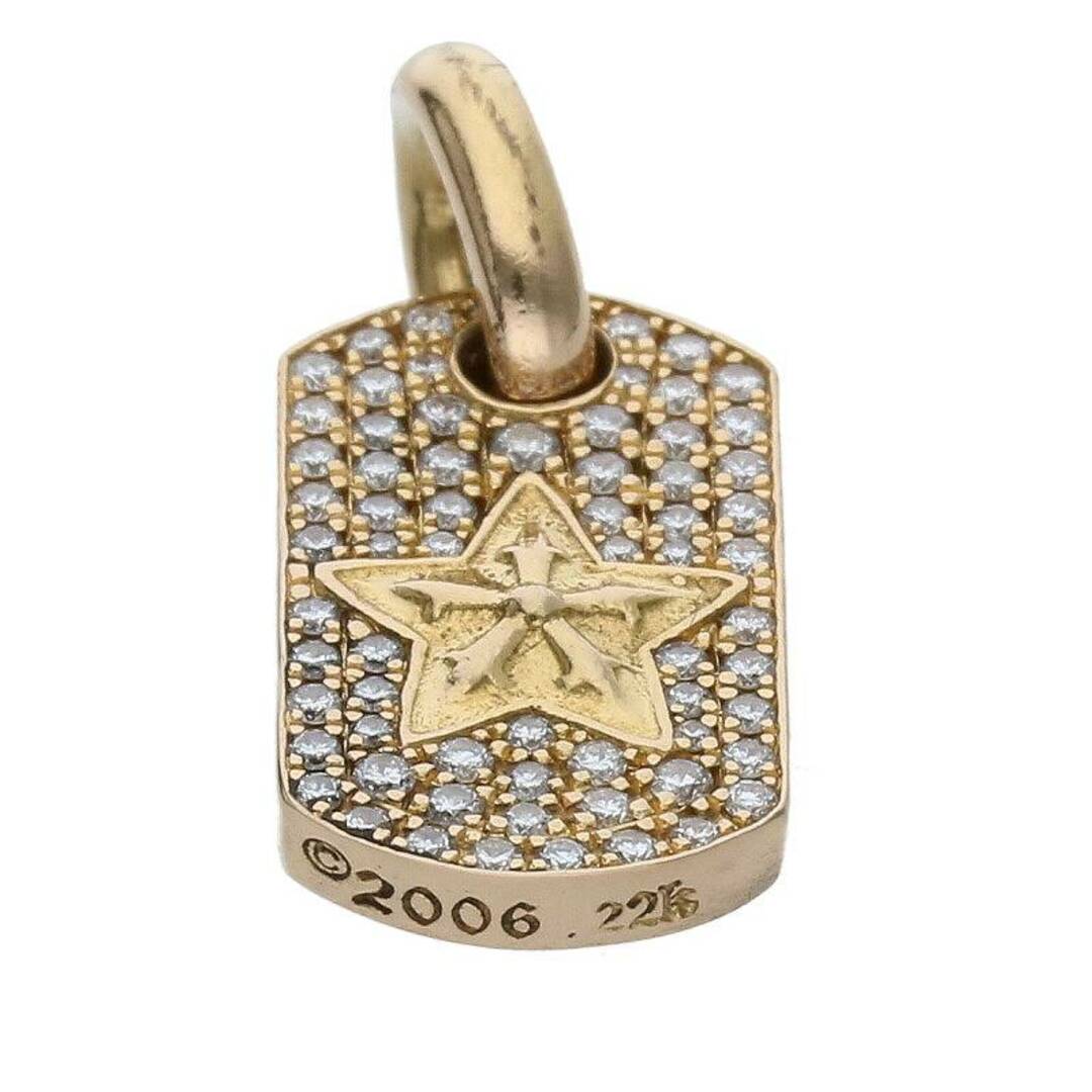 Chrome Hearts(クロムハーツ)のクロムハーツ  22K DT TNY STAR P/D/タイニードッグタグスター PAVEダイヤ/チャームネックレストップ メンズ メンズのアクセサリー(ネックレス)の商品写真