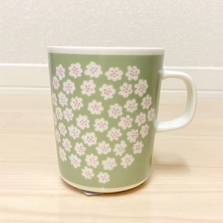 マリメッコ(marimekko)のマリメッコ　プケッティ　マグカップ　ライトグリーン(食器)