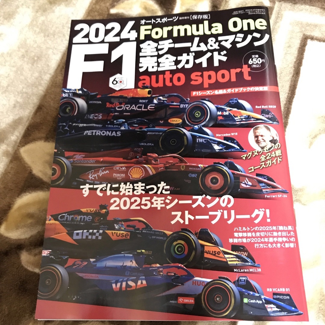 2024 F1全チーム＆マシン完全ガイド auto sport 特別編集 エンタメ/ホビーの雑誌(趣味/スポーツ)の商品写真