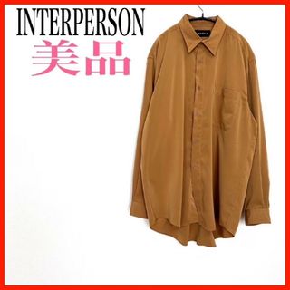 【送料無料】INTERPERSON インターパーソン メンズ シャツ 黄土色