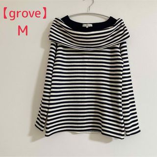 grove - ☆美品☆【grove】オフショル風 カットソー プルオーバー Mサイズ