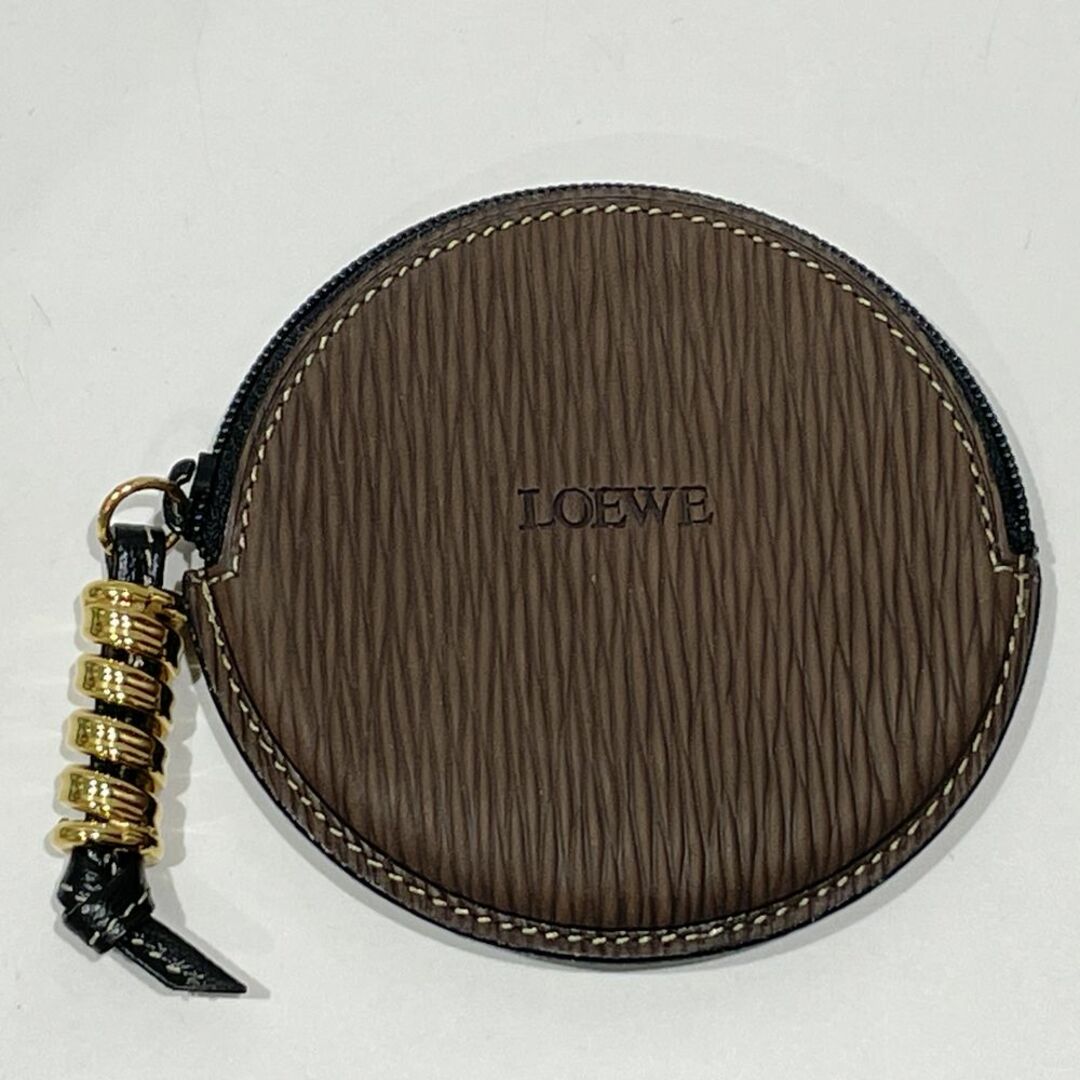 LOEWE(ロエベ)のLOEWE コインケース ベラスケス ロゴ 丸形 ヴィンテージ レザー レディースのファッション小物(コインケース)の商品写真