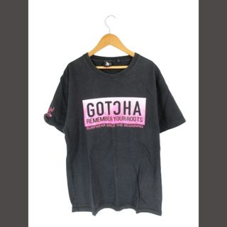 ガッチャ(GOTCHA)のガッチャ GOTCHA Tシャツ クルーネック 半袖 プリント 黒 XL(Tシャツ/カットソー(半袖/袖なし))