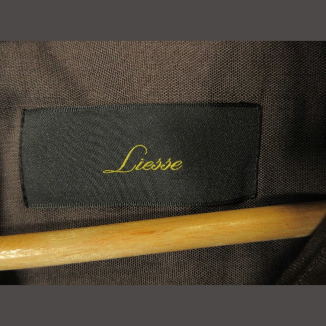 Liesse シャツ 長袖 無地 シンプル ポケット ブラウン レディースのトップス(シャツ/ブラウス(長袖/七分))の商品写真