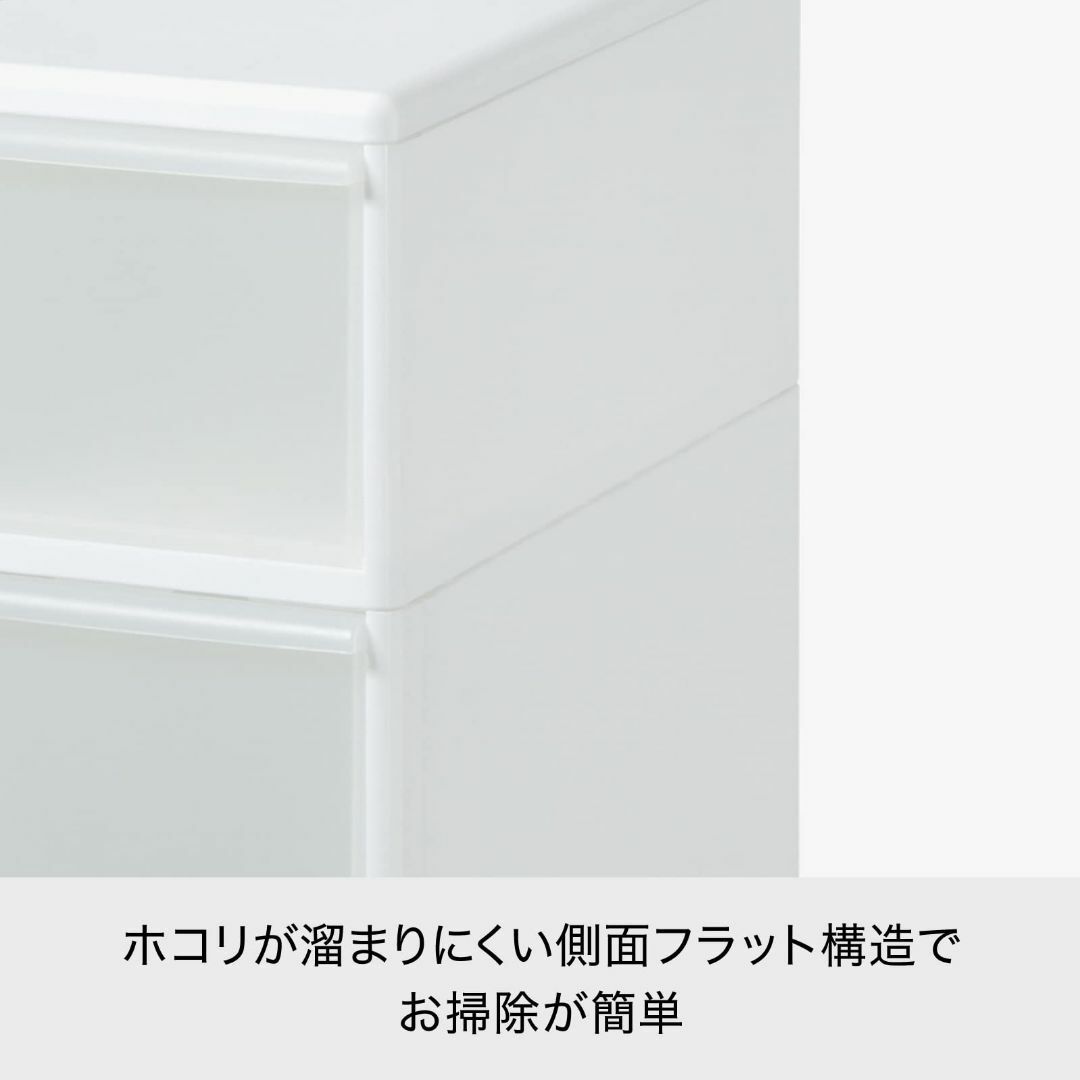 【色: オールホワイト(不透明)】ライクイット (like-it) 収納ボックス インテリア/住まい/日用品の収納家具(ケース/ボックス)の商品写真