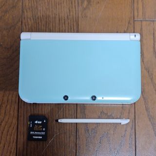 ニンテンドー3DS(ニンテンドー3DS)のニンテンドー3DS LL ミント×ホワイト 中古(携帯用ゲーム機本体)