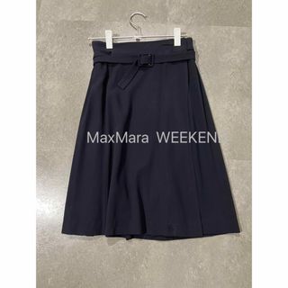 ウィークエンドマックスマーラ(Weekend Max Mara)のMaxMara  濃紺 巻きスカート(ひざ丈スカート)