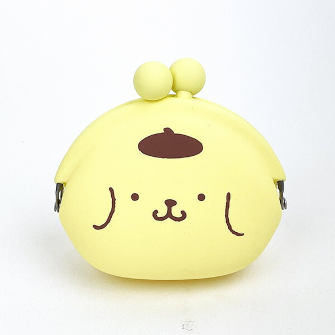 サンリオ ポムポムプリン POCHI シリコンがま口ポーチ イエロー 小物入れ Sanrio レディースのバッグ(ボディバッグ/ウエストポーチ)の商品写真