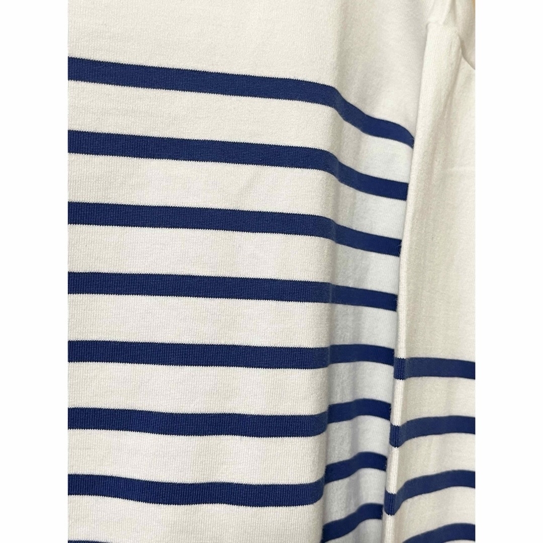 DEUXIEME CLASSE(ドゥーズィエムクラス)の美品★Deuxieme Classe Coco Stripe T No4 ブルー レディースのトップス(カットソー(長袖/七分))の商品写真