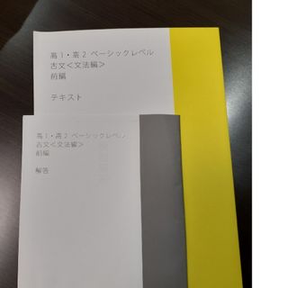 スタディサプリ　高１高２　ベーシックレベル　古文「文法編」前編(語学/参考書)