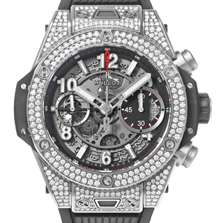ウブロ(HUBLOT)のビッグバン ウニコ チタニウム パヴェ ダイヤモンド Ref.441.NX.1170.RX.1704 中古品 メンズ 腕時計(腕時計(アナログ))