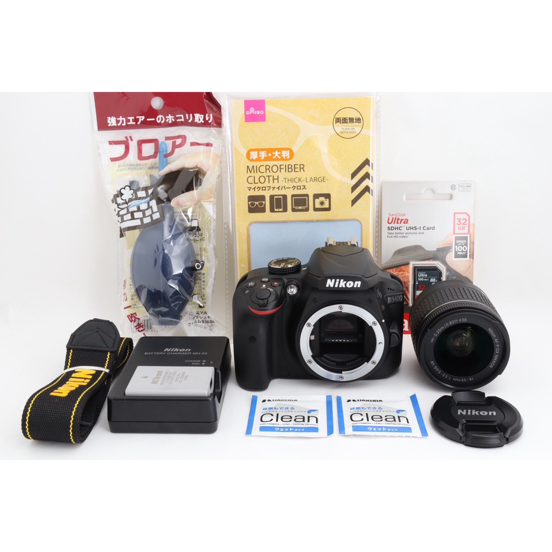 Nikon(ニコン)の★コンパクト★スマホ転送◎ Nikon D3400 スマホ/家電/カメラのカメラ(デジタル一眼)の商品写真