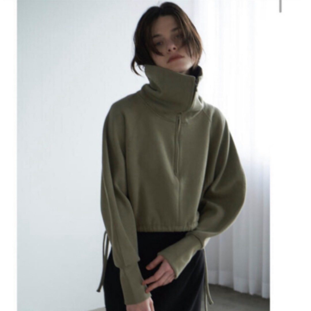 CLANE(クラネ)のCLANE HALF ZIP SHORT TOPS size1 クラネ レディースのトップス(トレーナー/スウェット)の商品写真