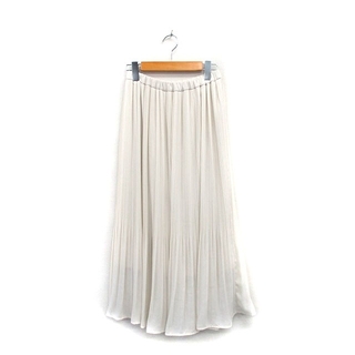 ローリーズファーム(LOWRYS FARM)のローリーズファーム プリーツ スカート ロング シンプル F ホワイト 白(ロングスカート)