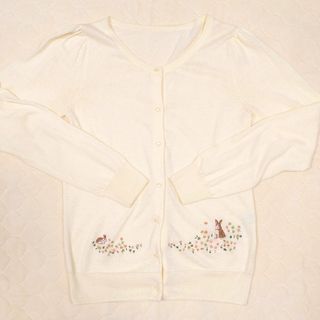 franche lippee - フランシュリッペ うさぎ刺繍カーディガン