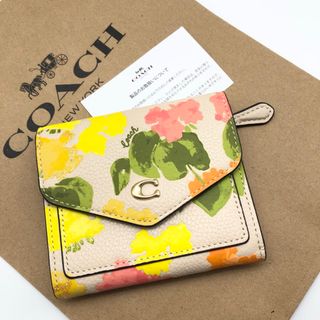 コーチ(COACH)の【COACH☆新品】ウィン スモール ウォレット・フローラル プリント！折り財布(財布)