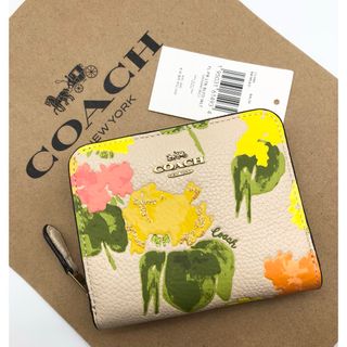 コーチ(COACH)の【COACH☆新品】ビルフォールド ウォレット・フローラル プリント！新作！(財布)