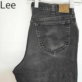 リー(Lee)のLee リー ブラックデニム ボトム 黒 ストレートパンツ 実寸W34 8340(デニム/ジーンズ)