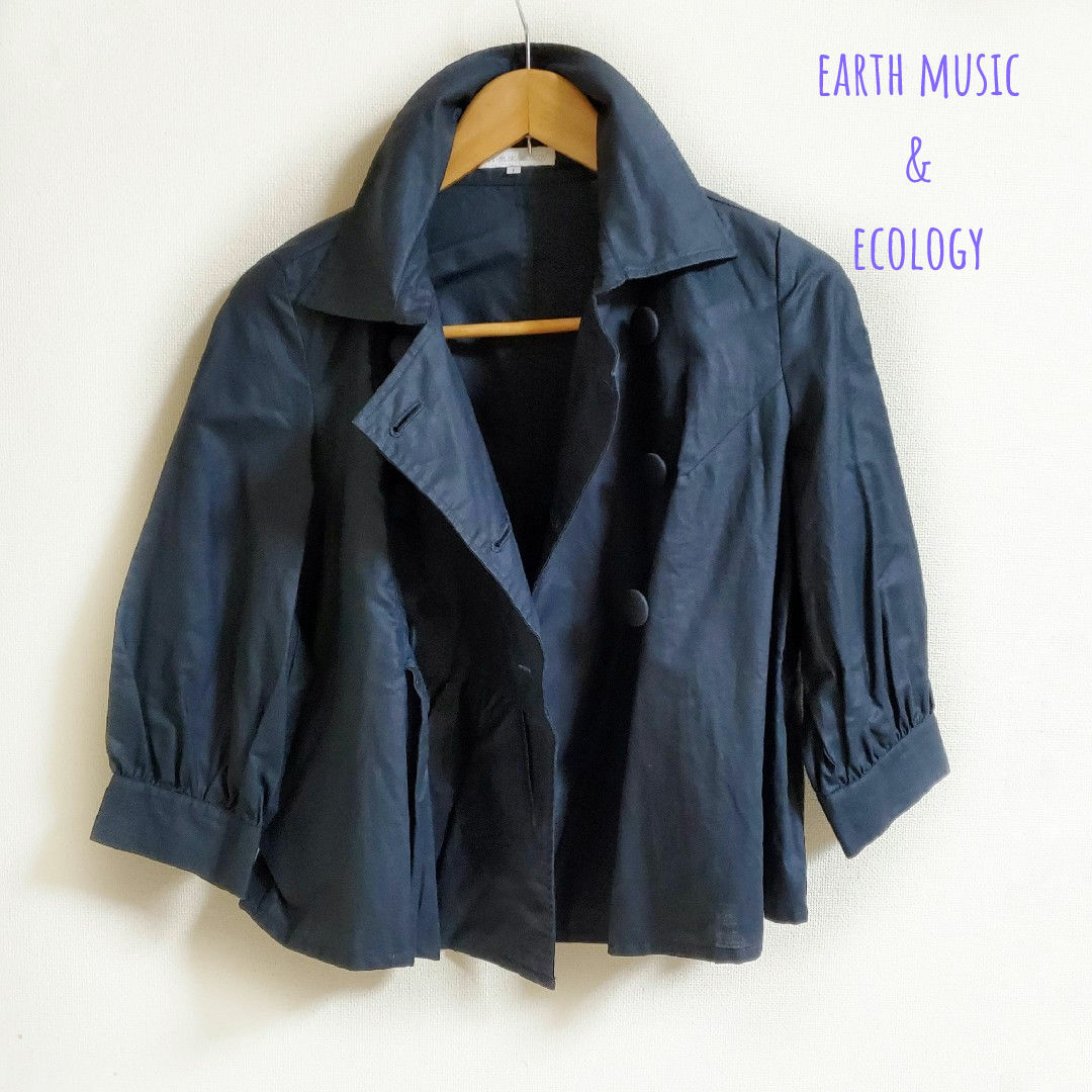 earth music & ecology(アースミュージックアンドエコロジー)の【earth music & ecology】綿麻ジャケット・薄手・春夏☆8分袖 レディースのジャケット/アウター(ブルゾン)の商品写真