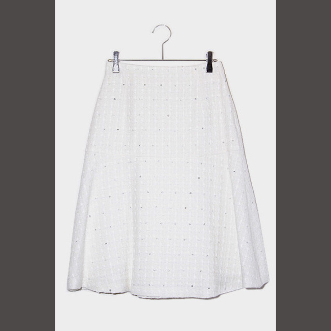 VIAGGIO BLU(ビアッジョブルー)の23SS ビアッジョブルー ラメスパンコールファンシーツィードスカート 1  レディースのスカート(ひざ丈スカート)の商品写真