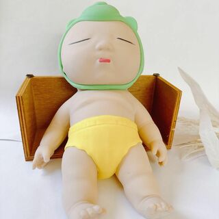 赤ちゃんスクイーズ　アグリーベイビーズBIG   グリーン×黄色(ぬいぐるみ/人形)