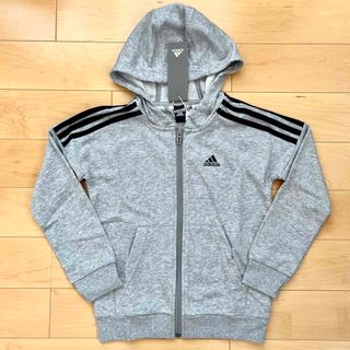 アディダス(adidas)のジップパーカー アディダス adidas 灰色 キッズ 120cm ☆新品未使用(ジャケット/上着)