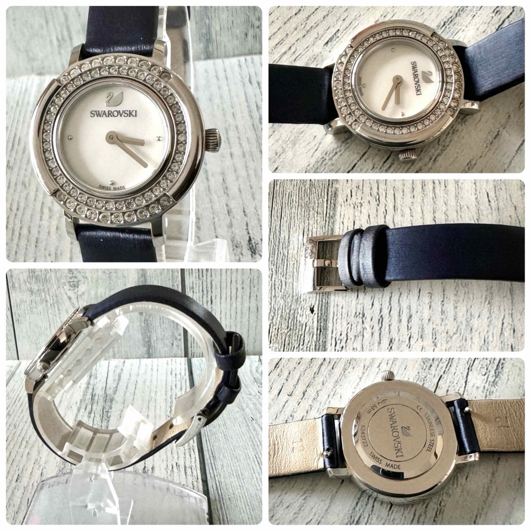 SWAROVSKI(スワロフスキー)の【希少】Swarovski  スワロフスキー 時計  ストーン ベゼル レディースのファッション小物(腕時計)の商品写真