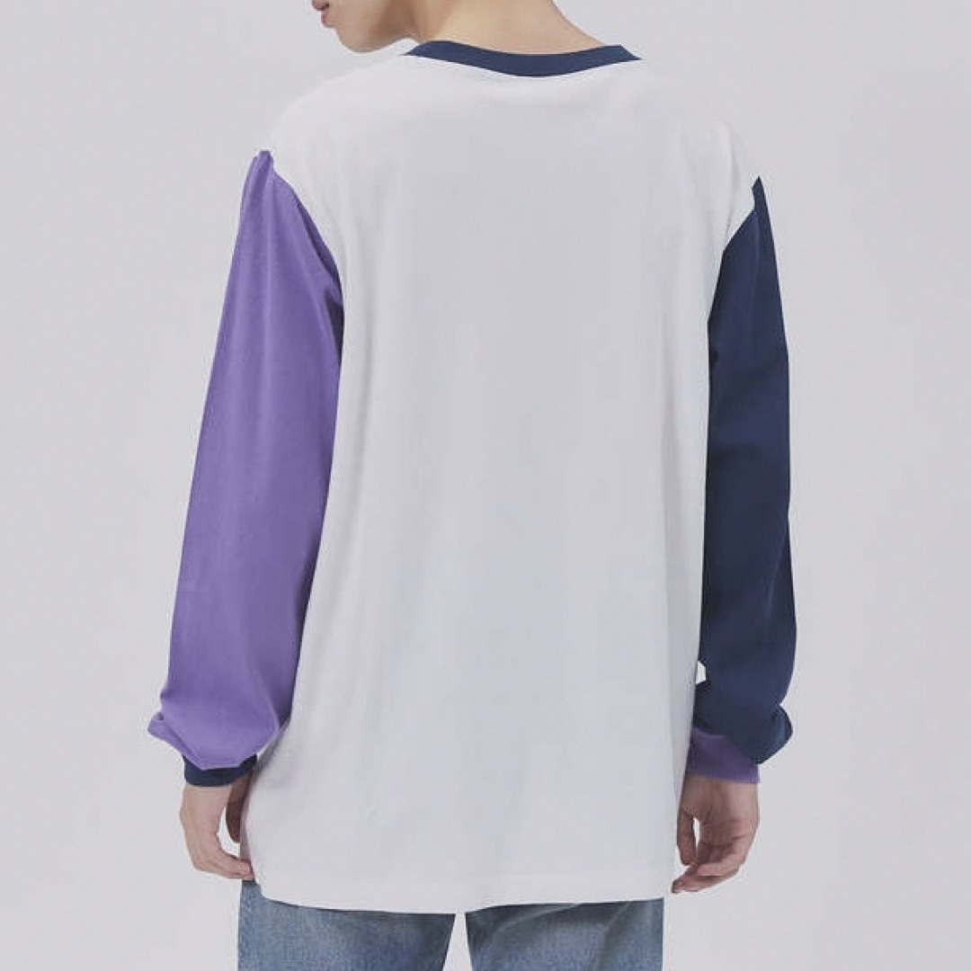 Champion(チャンピオン)の【定価4950円】Champion 袖切り替え ロンT 白 メンズ XL LL メンズのトップス(Tシャツ/カットソー(七分/長袖))の商品写真