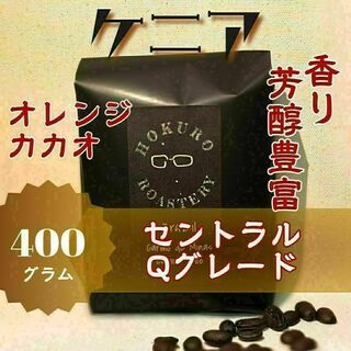 ケニア セントラル Qグレード 400g 自家焙煎コーヒー豆(コーヒー)