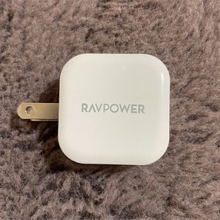 ラブパワー(RAVPower)のRAVPower USB-C 1ポート急速充電器 ホワイト(RP-PC1011)(バッテリー/充電器)