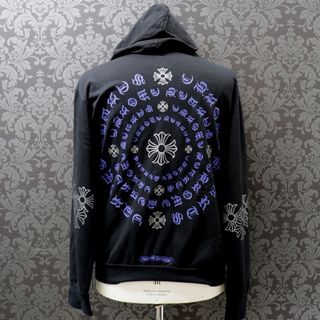 クロムハーツ(Chrome Hearts)のクロムハーツ【CHROMEHEARTS】ダガージップパーカー/CHプラスプリント/ブラック/Mサイズ【中古】111802(パーカー)