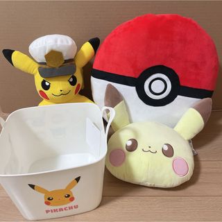 バンダイ(BANDAI)のポケモン　ぬいぐるみ　キャプテン　ピカチュウ　肩掛け　バッグ　リュック　セット(キャラクターグッズ)