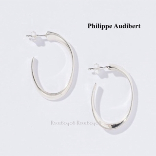 Philippe Audibert - 美品⭐️12650円／フィリップオーディベール ツイストフープピアス／シルバー