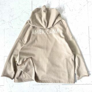 AMERICANA - 【アメリカーナ】美品オーバーサイズ ロゴ スウェットパーカー カーディガン