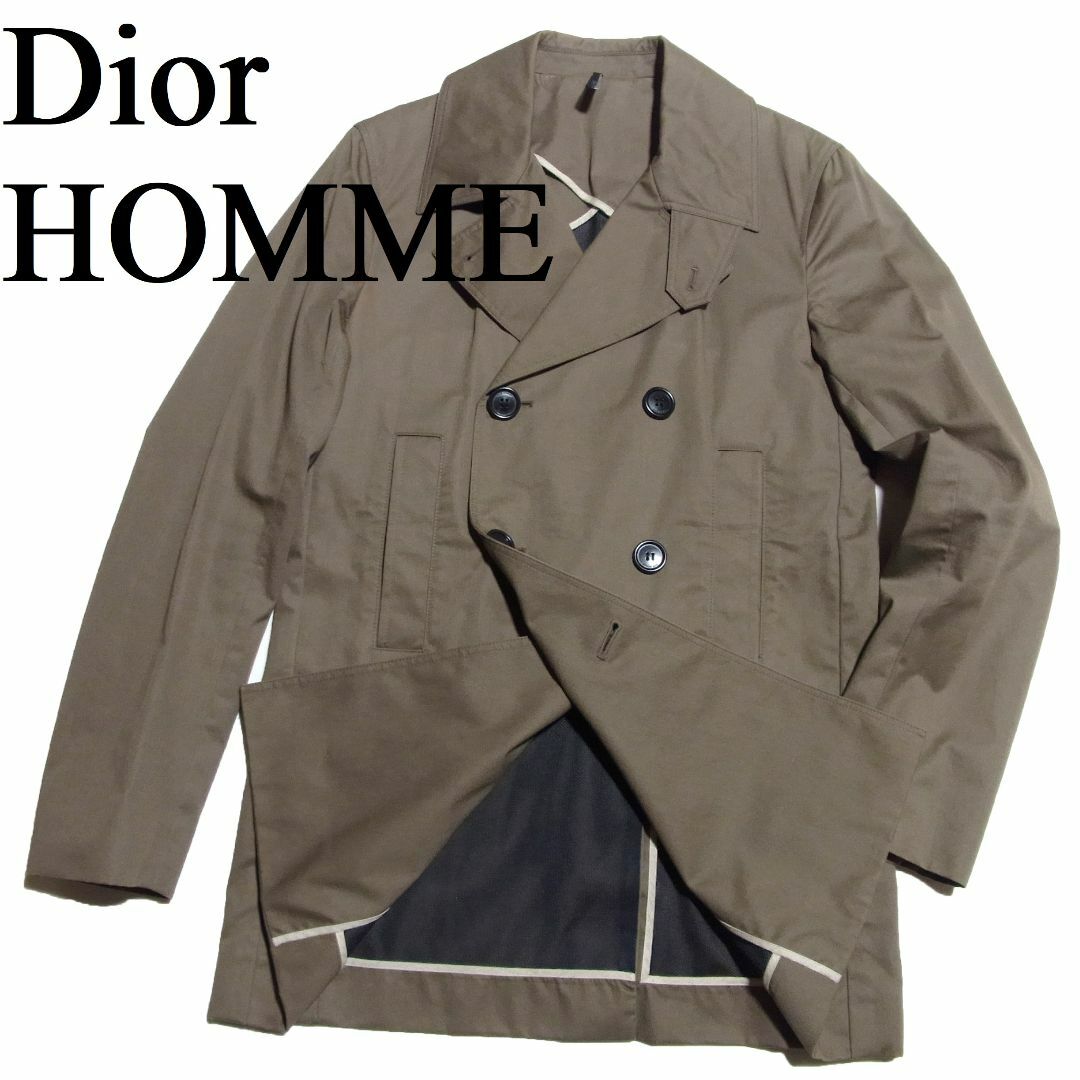 DIOR HOMME(ディオールオム)の13SS ディオールオム 裏地メッシュ コットン Pコート スプリングコート メンズのジャケット/アウター(ピーコート)の商品写真