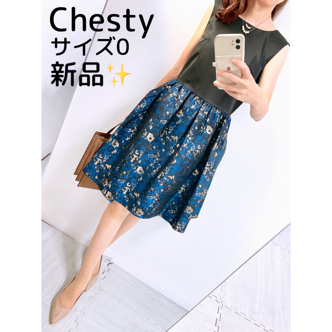 Chesty(チェスティ)の【新品タグ付き✨】Chesty❤️チェスティ✨サイズ0✨ドッキングワンピース レディースのワンピース(ひざ丈ワンピース)の商品写真