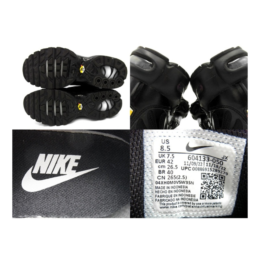 NIKE(ナイキ)のナイキ NIKE ■ 【 AIR MAX PLUS Triple Black 604133 050 】 エア マックス プラス トリプル ブラック スニーカー w18285 メンズの靴/シューズ(スニーカー)の商品写真