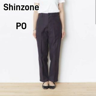 シンゾーン(Shinzone)の【美品】THE Shinzone ベイカーパンツ PO ネイビー(カジュアルパンツ)