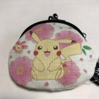 ポケモン(ポケモン)のポケモン　ピカチュウ　がま口 小銭入れ 　ぽけなごみ　日本製　コインケース 桜　(キャラクターグッズ)