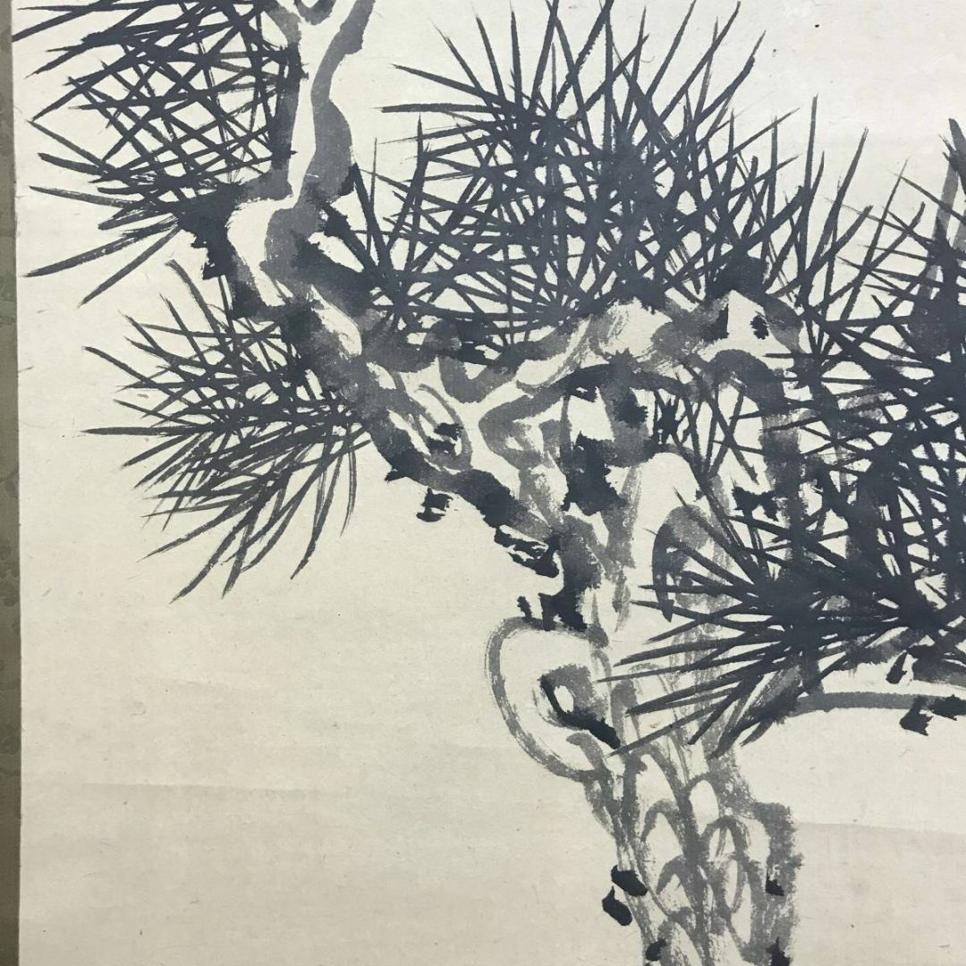 真作/藤本鐵石/松蘭画賛/老松図/蘭図/ラン図/掛軸☆宝船☆AE-375 真作/藤本鐵石/松蘭画賛/老松図/蘭図/ラン図/掛軸☆宝船☆AE-375