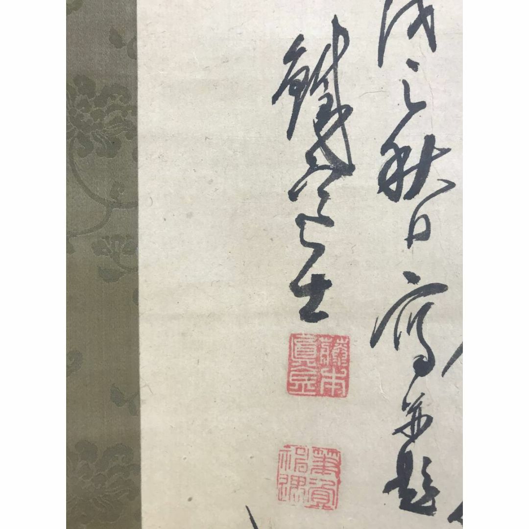 真作/藤本鐵石/松蘭画賛/老松図/蘭図/ラン図/掛軸☆宝船☆AE-375 真作/藤本鐵石/松蘭画賛/老松図/蘭図/ラン図/掛軸☆宝船☆AE-375