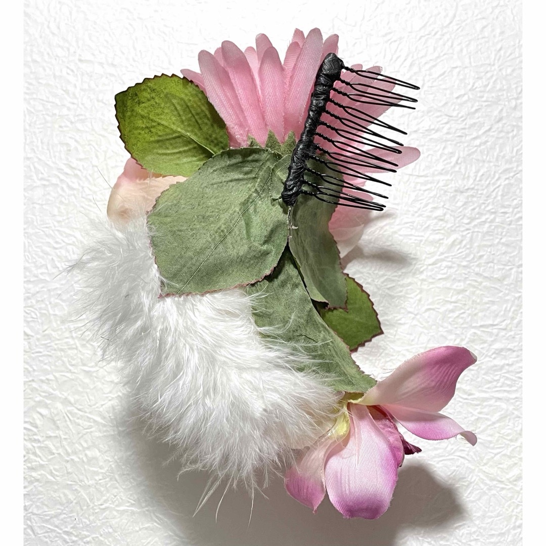 造花のヘアアクセサリー(和装用) 3点セット レディースの水着/浴衣(和装小物)の商品写真